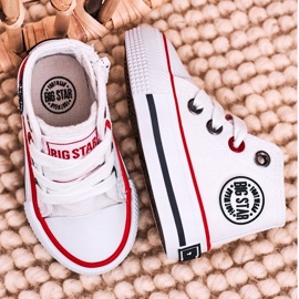 Dětské vysoké tenisky se zipem Big Star HH374187 White bílý 3