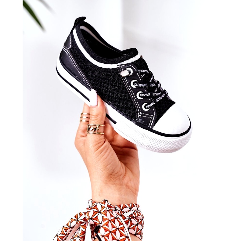 Apawwa Dětské vzdušné černé dětské tenisky černá 1