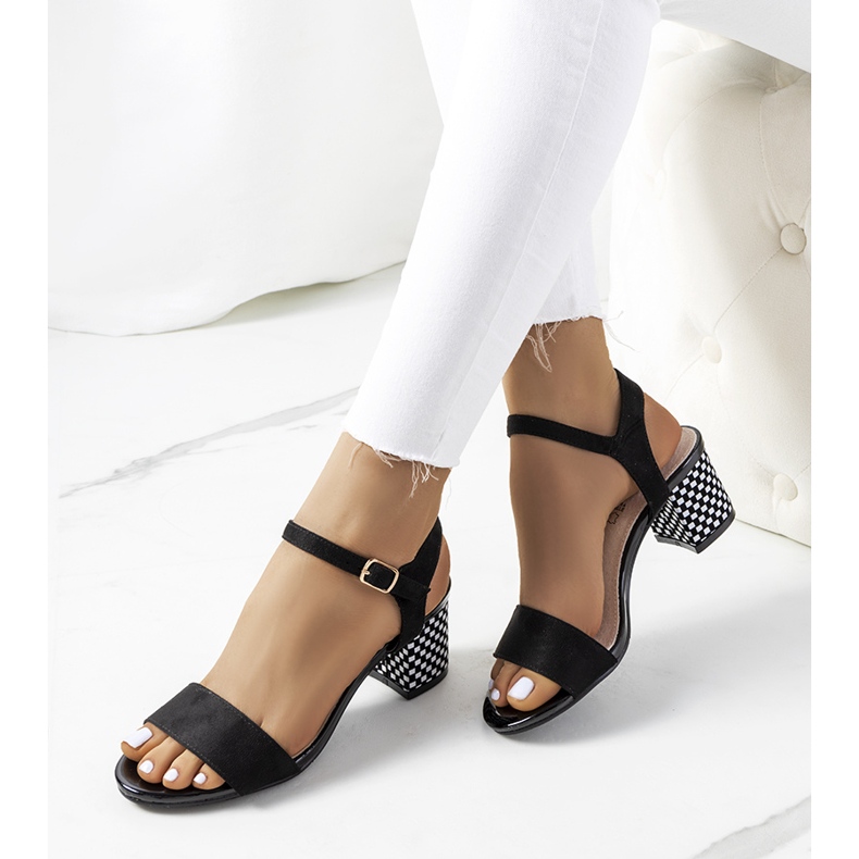 Černé sandály na harbinském sloupku černá 1 Černé sandály na harbinském sloupku černá 1