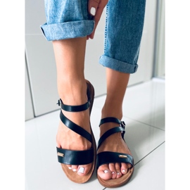 Dámské sandály Leaf Black černý 2