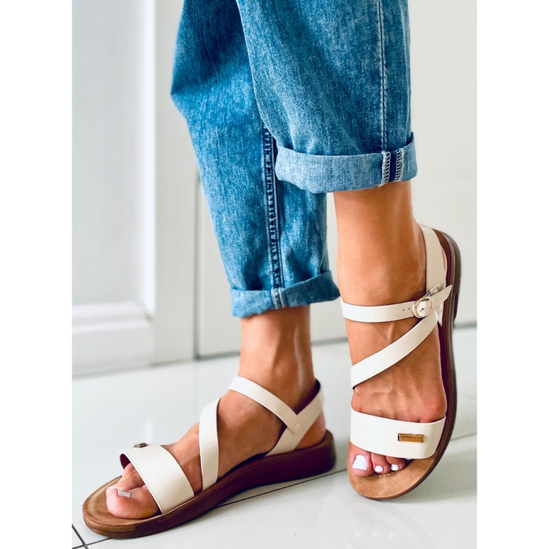 Dámské sandály Leaf Beige béžový 2