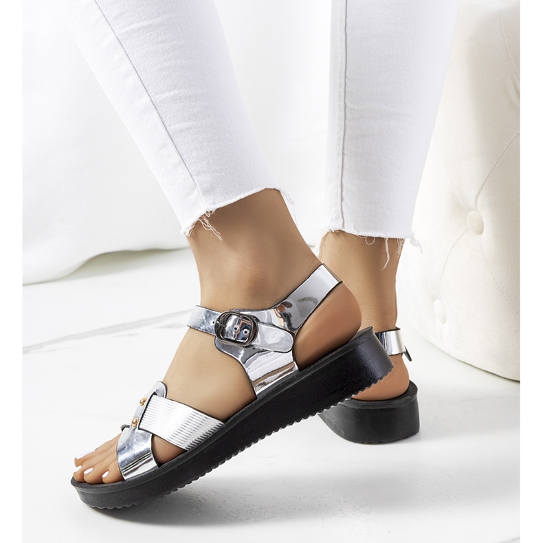 Dámské stříbrné sandály Tulia stříbrný 1