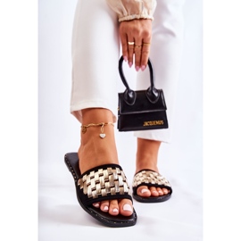 S.Barski Dámské Kožené Pantofle Na Plochém Podpatku černé Hollis černá 1