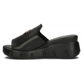 Kožené pantofle Filippo DK3596 / 22 Bk černé černý 2