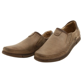 Polbut Pánské slip-on mokasíny boty J51, hnědé hnědý 2