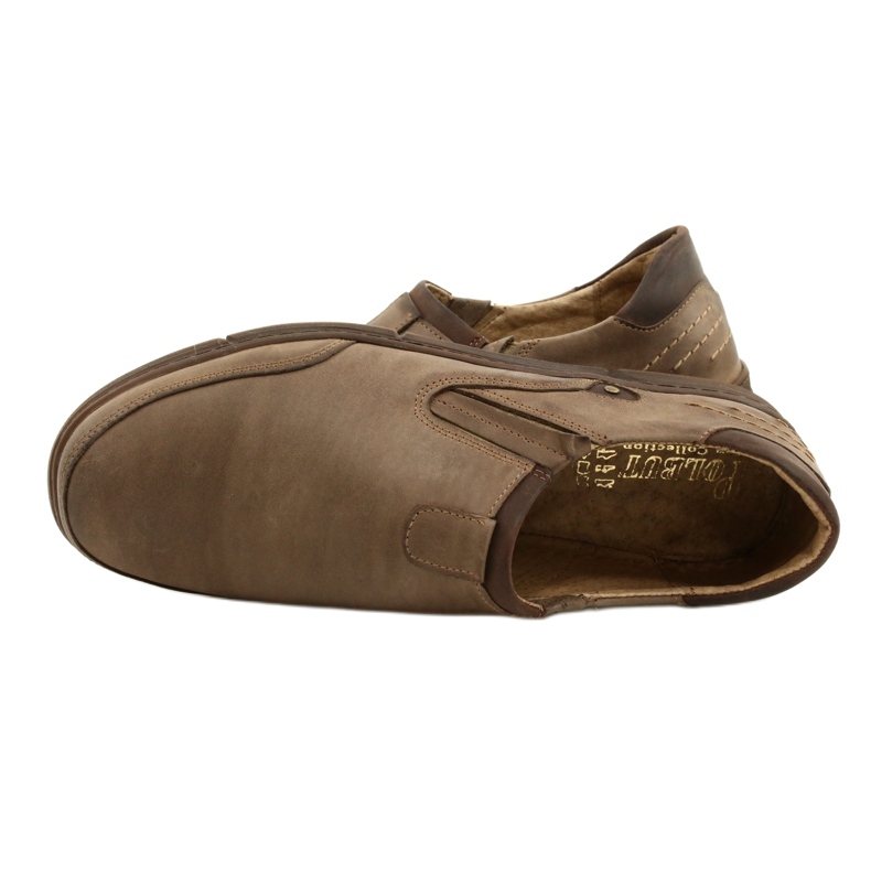 Polbut Pánské slip-on mokasíny boty J51, hnědé hnědý 5