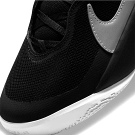 Basketbalové boty Nike Team Hustle D 10 Big Basketball Jr CW6735 004 černý stříbro 3