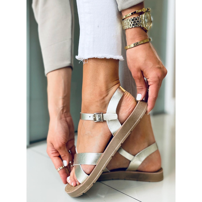 Dámské sandály Nevada Gold zlatý 2