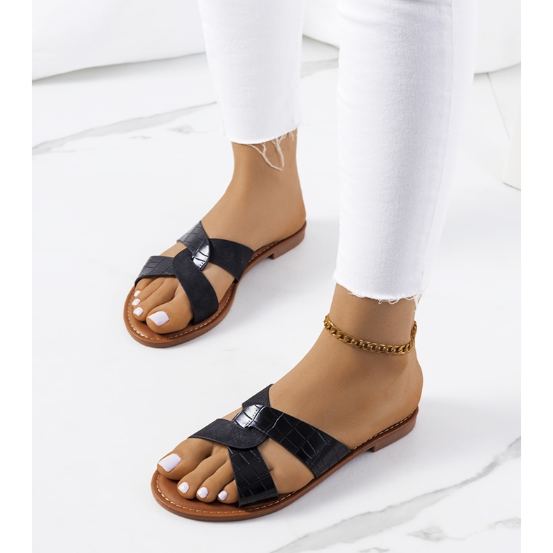 Černé elegantní pantofle Dinka černá 1