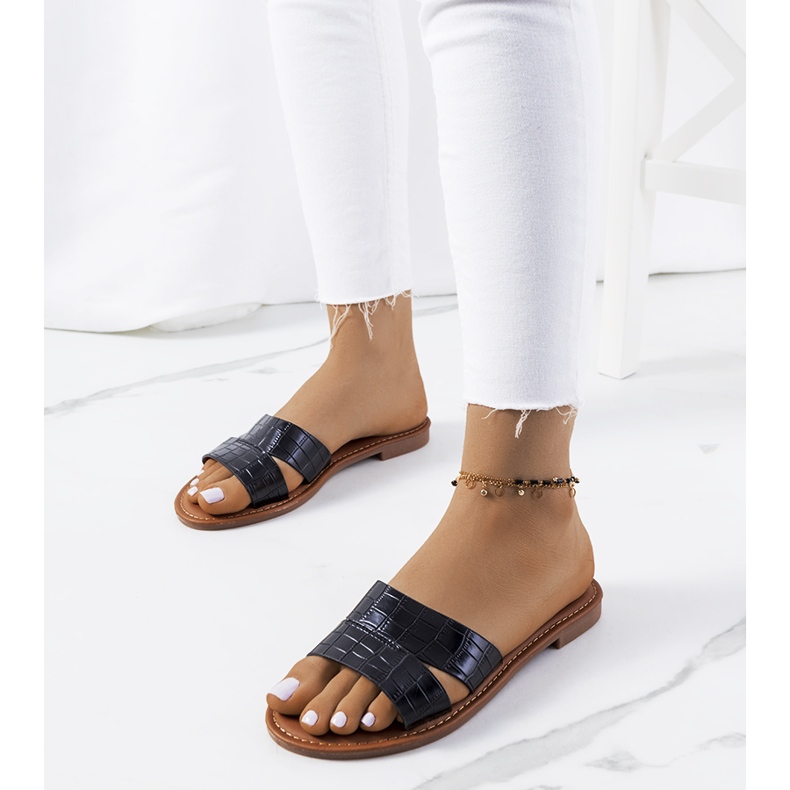 Miliny elegantní černé pantofle černý 1