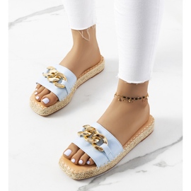 Modré sandály s řetízkem Cairo modrý 1