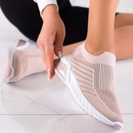 DK Pohodlné nazouvací sportovní boty růžový 1