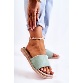 FJ1 Semišové dámské pantofle Sunset Green zelená 1