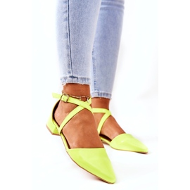 WS1 Patent Lodičky Na Nízkých Podpatcích Neonově žlutá Giovanna 2