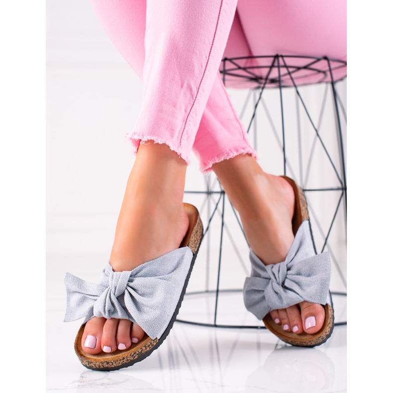 Pohodlné stylové žabky modrý 2