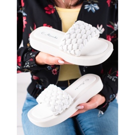 Mannika Pantofle Na Platformě bílý 1