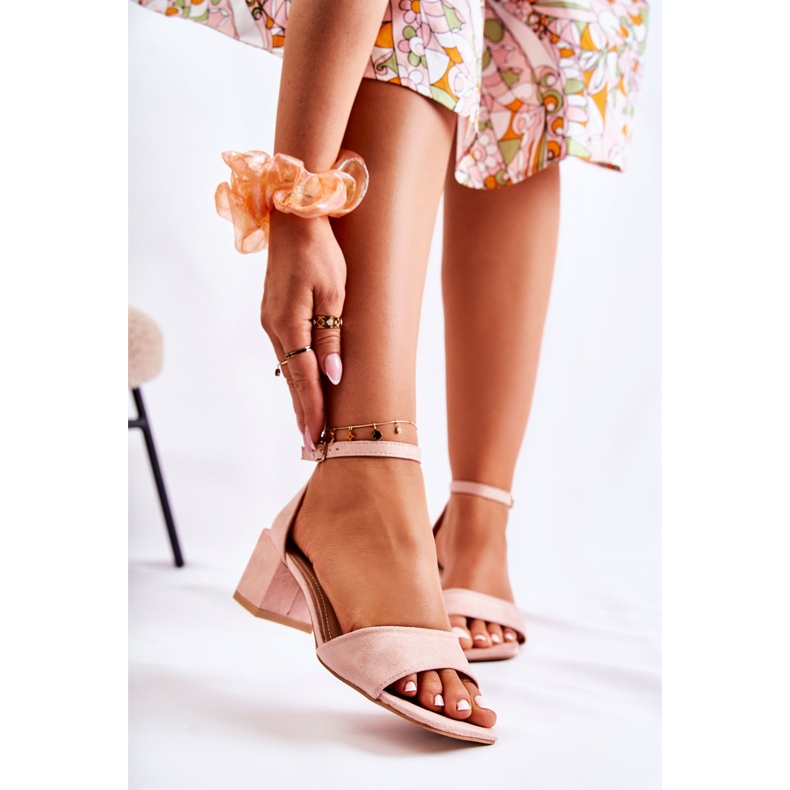 PS1 Dámské semišové sandály na vysokém podpatku růžová Luciana růžový 1 PS1 Dámské semišové sandály na vysokém podpatku růžová Luciana růžový 1