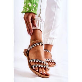 PS1 Pohodlné dámské sandály s ozdobami Black Nell černá 1 PS1 Pohodlné dámské sandály s ozdobami Black Nell černá 1