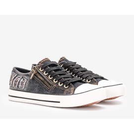 Černé džínové tenisky od Nikuly černá 1