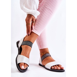 S.Barski Klasické sandály se stříbrnými skořepinovými cvočky 2