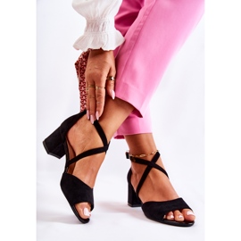 Dámské sandály na vysokém podpatku Sergio Leone SK825 Black černá 2