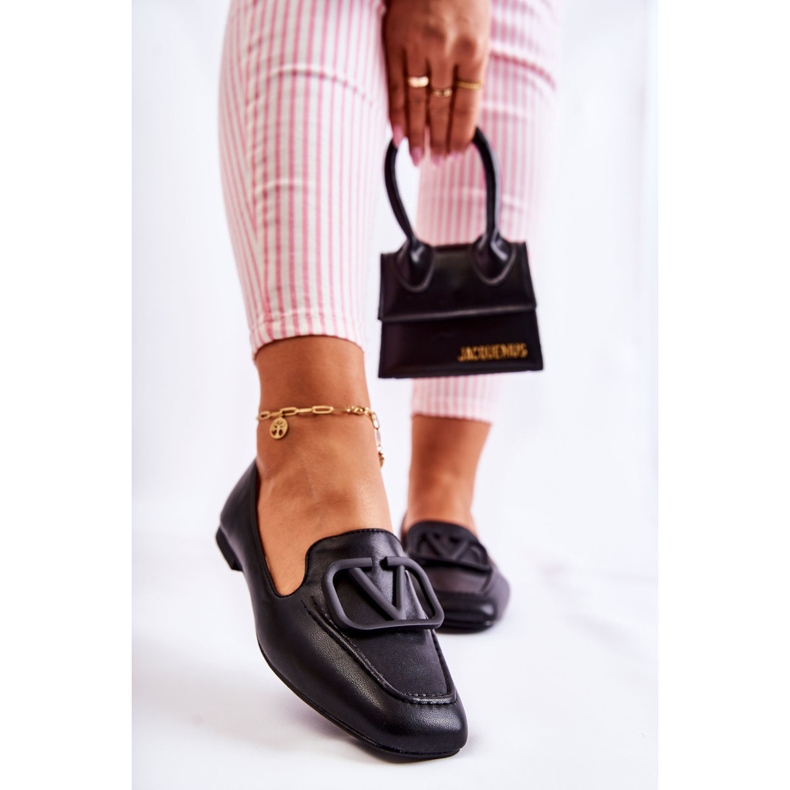 PS1 Mokasínové boty s ornamentem Black Hermosa černá 1