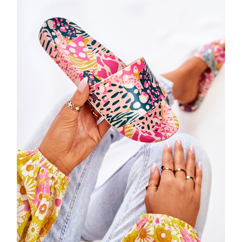 Voňavé gumové pantofle ZAXY JJ285097 růžovo-zelené růžový zelená 1