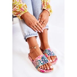 Voňavé gumové pantofle ZAXY JJ285097 růžovo-zelené růžový zelená 2