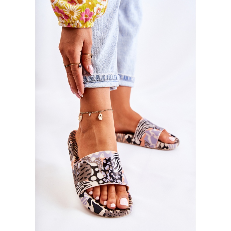 Voňavé gumové pantofle ZAXY JJ285098 Black and Beige béžový černá 2