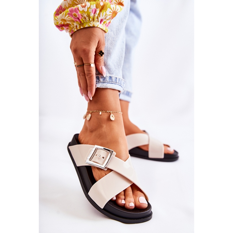 Dámské gumové pantofle ZAXY JJ285057 Bílé bílý 1