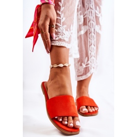 FL1 Dámské klasické pantofle Smooth Red Narsis červené 1