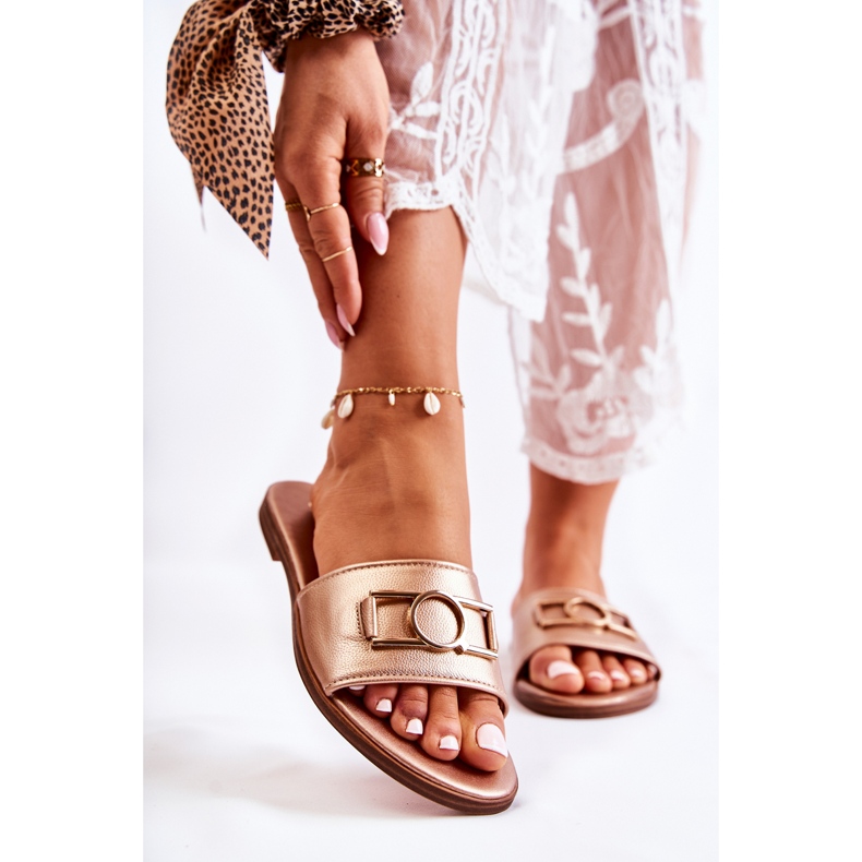 PE1 Dámské klasické pantofle se zlatým zdobením Sherri 1