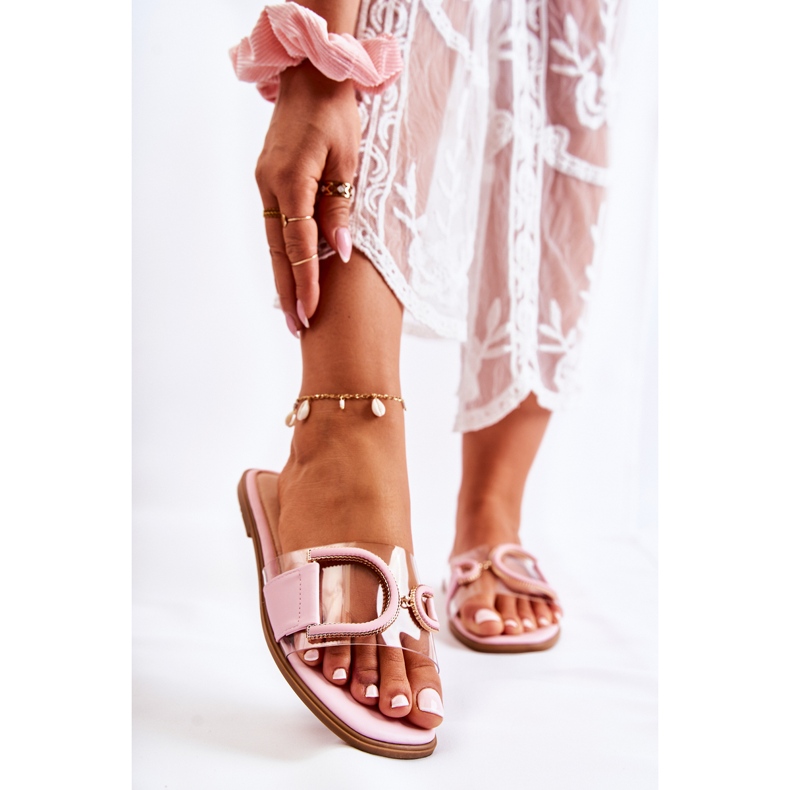 FS1 Dámské módní růžové pantofle Marsala růžový 1 FS1 Dámské módní růžové pantofle Marsala růžový 1