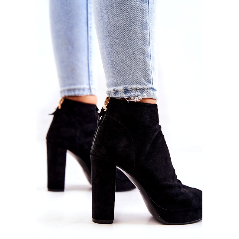 WS1 černé Boty Na Baru Otevřené Prsty Black Adore černá 3