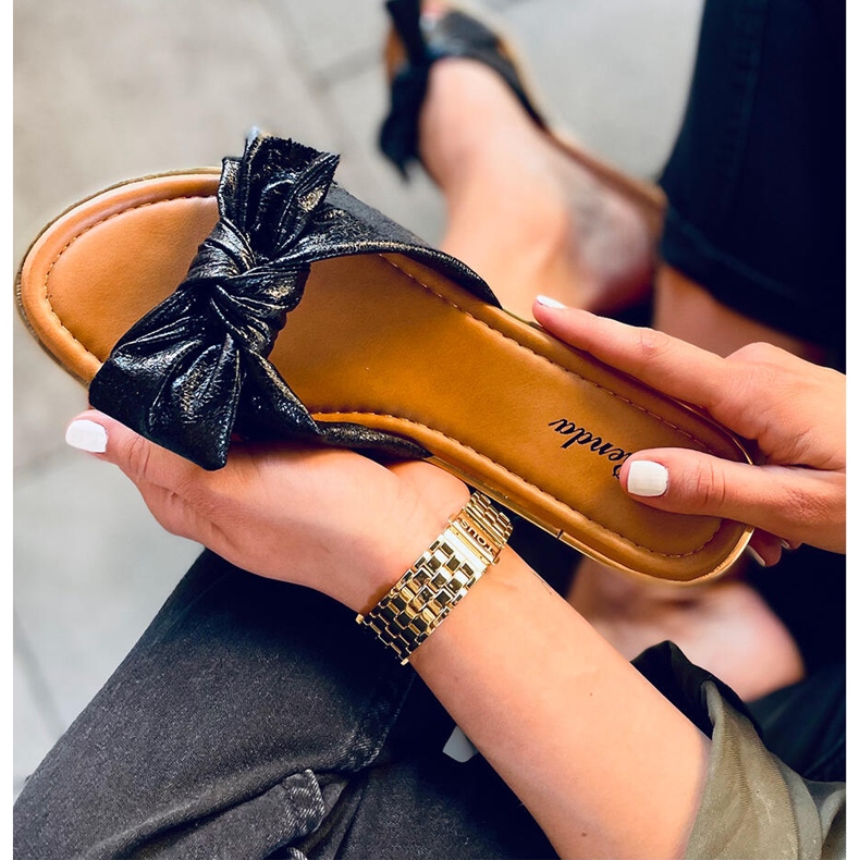 Dámské pantofle Lirio Black černý 2