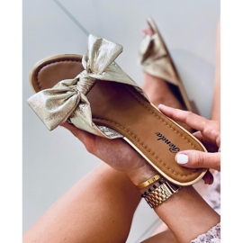 Dámské pantofle Lirio Gold zlatý 2