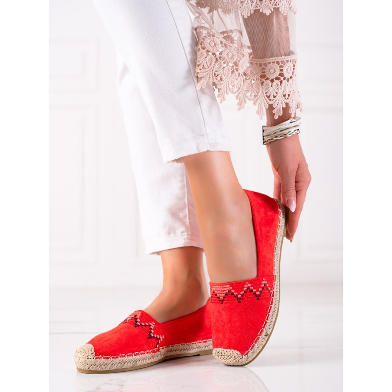 Lucky Shoes Espadrilky Se Vzorem červený 1