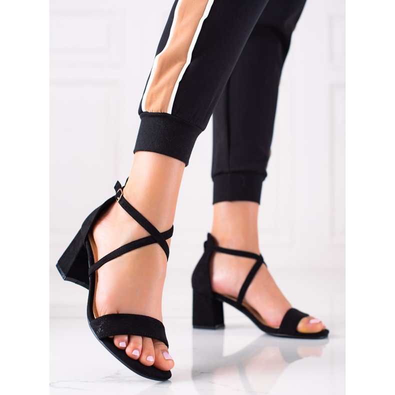 Seastar Černé sandály na vysokém podpatku černá 1