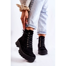 S.Barski Černé Layden Suede Trappers S prošíváním černý 2