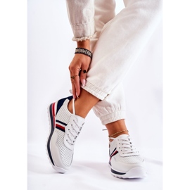 PE1 Dámské kožené sportovní boty v bílé a tmavě modré barvě Jane bílý námořnická modrá 2