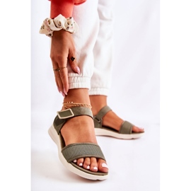 PE1 Dámské pohodlné sandály na suchý zip Green Sidney zelená 1 PE1 Dámské pohodlné sandály na suchý zip Green Sidney zelená 1