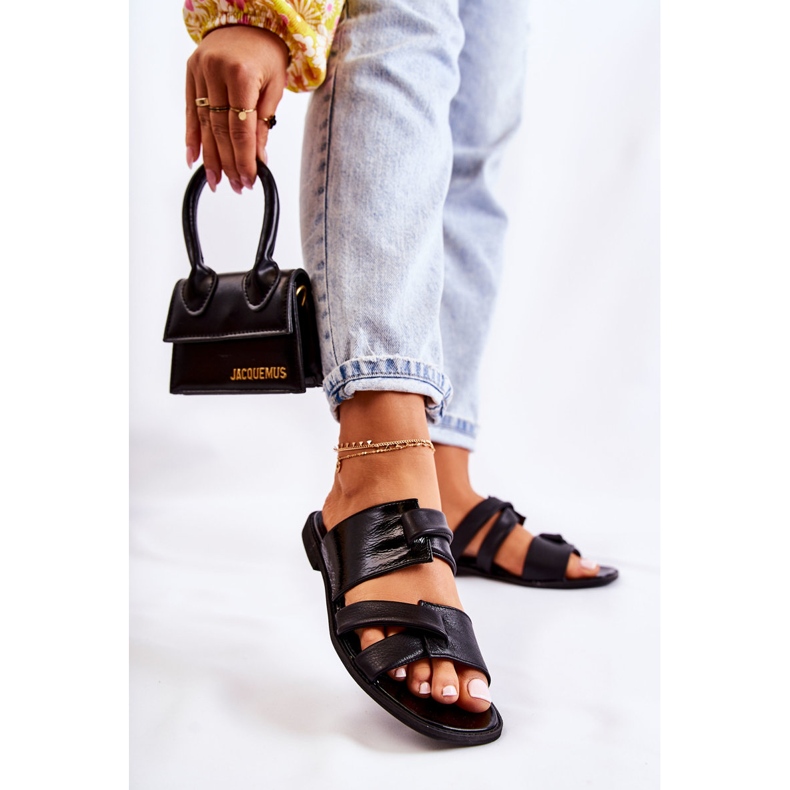 Pohodlné kožené dámské pantofle Maciejka 05549-01 Černá 1