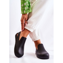 FS1 Módní černé gumové dřeváky Meriko černý 2