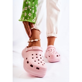 FS1 Dámské pěnové pantofle Crocs Pink Coline růžový 1