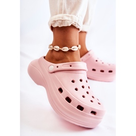 FS1 Dámské pěnové pantofle Crocs Pink Coline růžový 2