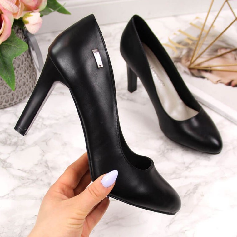 Černé vysoké podpatky Sergio Leone černý 1