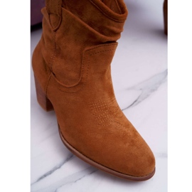 Dámské boty na podpatku Cowboy Camel Maverick hnědý 3