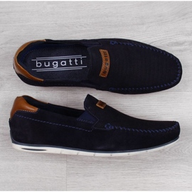 Kožené mokasíny Bugatti M HH153084 tmavě modrá hnědý námořnická modř 2