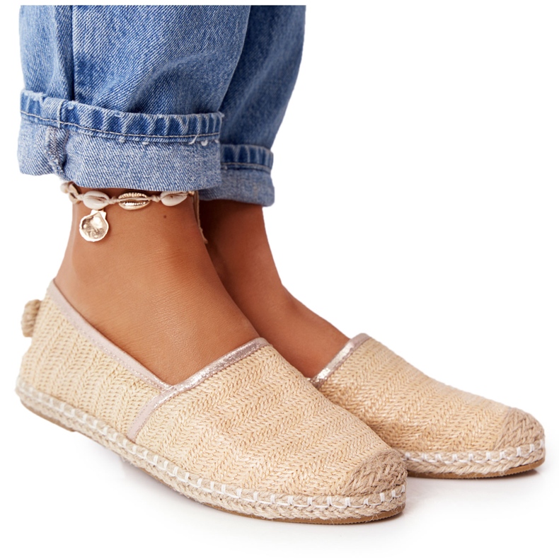 Espadrilles On Straw Sole Lu Boo Beige béžový 3