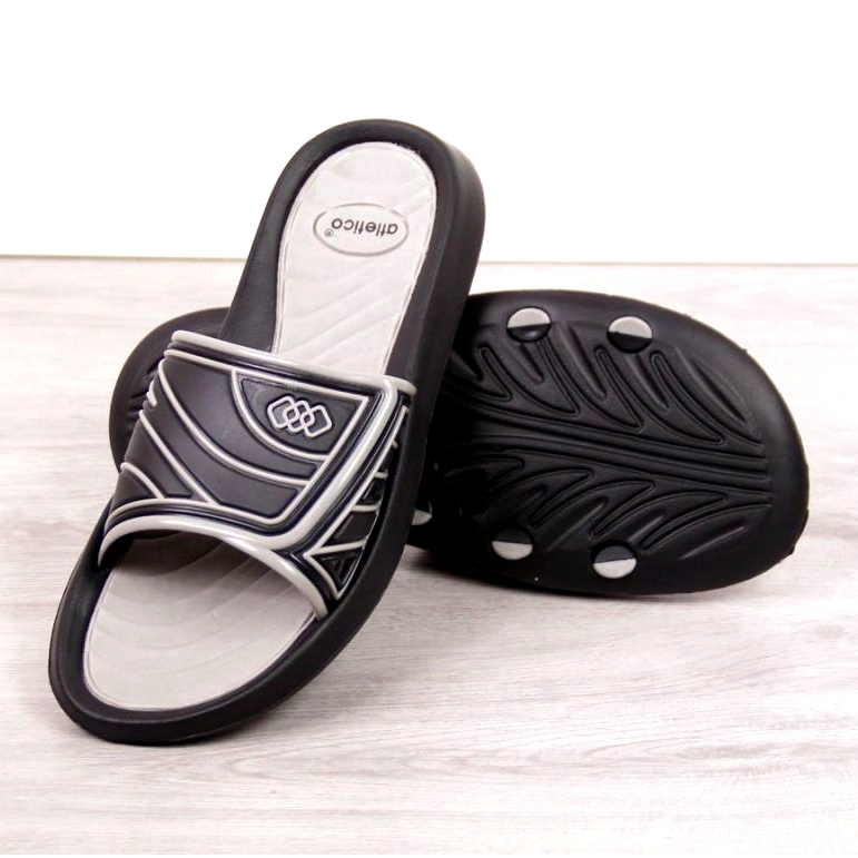 Bazénové pantofle Atletico M ATC207A černé černá šedá 2